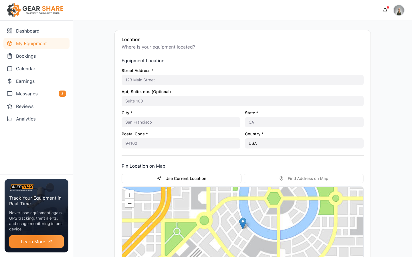 The RVShare Model for Commercial Equipment logo